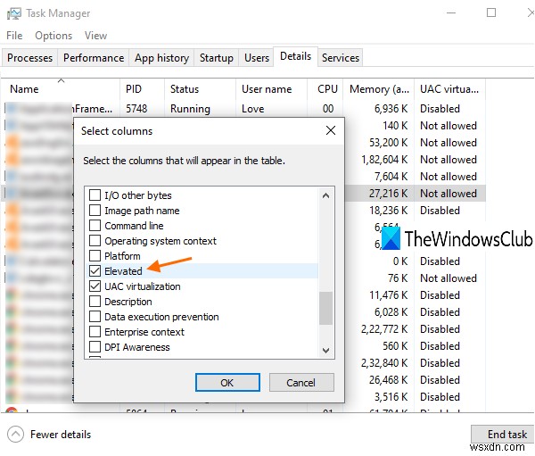 Windows 11/10에서 프로세스가 관리자 권한으로 실행 중인지 확인하는 방법