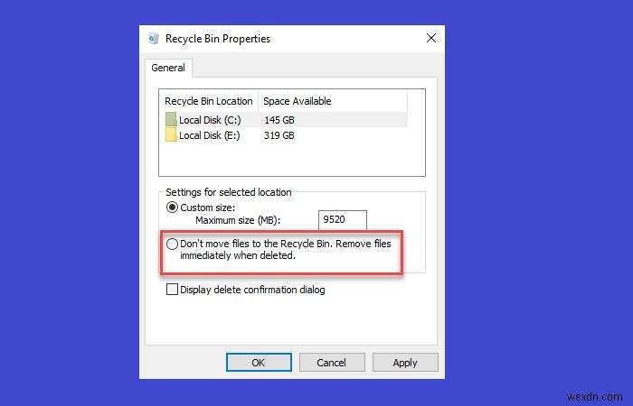Windows 11/10에서 삭제한 파일이 휴지통에 나타나지 않을 때 해결 방법