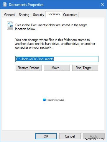Windows 11/10에서 문서·음악·사진·비디오 기본 저장 위치 변경하는 방법