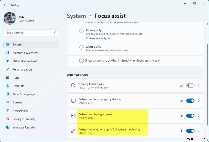 Windows 11/10에서 전체 화면 모드 중에도 알림 받는 방법 – 게임·영상 시청 시 알림 활성화