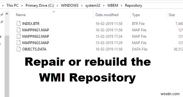 Windows 11/10에서 WMI 리포지토리 복구 및 재구축하는 완벽 가이드