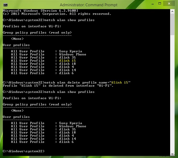 Windows 11/10에서 CMD 명령어와 레지스트리로 WiFi 네트워크 프로필 완전히 삭제하는 방법