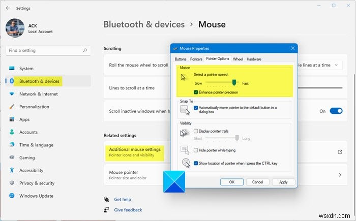 Windows 11/10에서 마우스 스크롤 속도 변경하는 방법