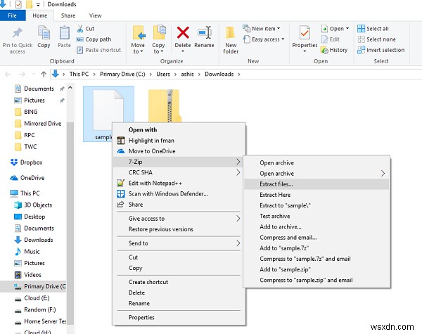 Windows 11/10에서 RAR 파일을 여는 방법