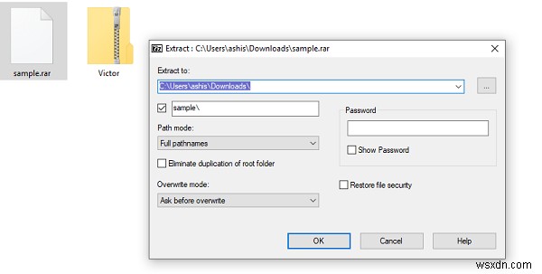 Windows 11/10에서 RAR 파일을 여는 방법
