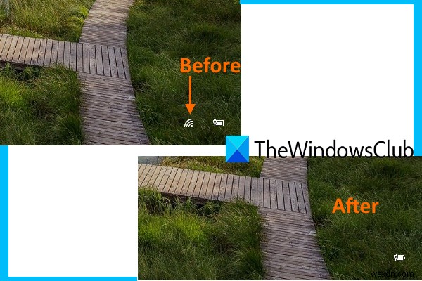 Windows 10 로그인 화면·잠금 화면에서 네트워크 아이콘 숨기기 또는 다시 표시하기