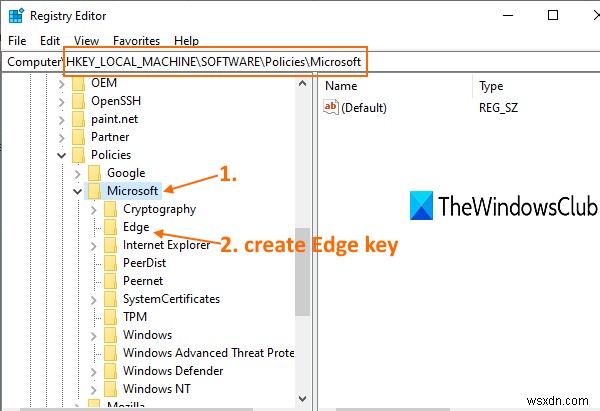 레지스트리 편집기로 Microsoft Edge 모든 프로필 동기화 켜기/끄기 설정 방법