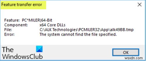 Windows 10 소프트웨어 설치 중  기능 전송 오류  발생 시 해결 방법