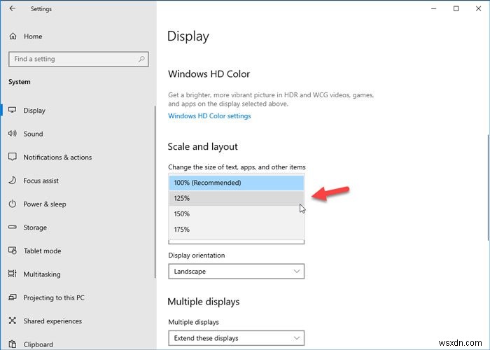 Windows 11/10에서 모니터마다 다른 디스플레이 배율 설정하는 방법