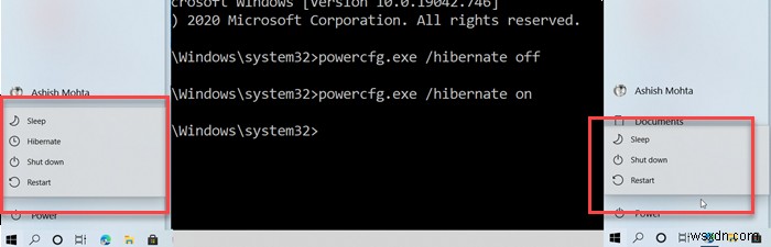 Windows 11/10에서 PowerCFG 명령어로 최대 절전 모드(하이버네이션) 활성화 및 비활성화하기