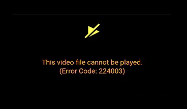 이 동영상 파일을 재생할 수 없습니다 – 오류 코드 224003 해결 방법