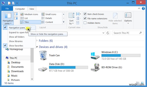 Windows 11/10에서 파일 탐색기 탐색 창이 사라졌을 때 해결 방법