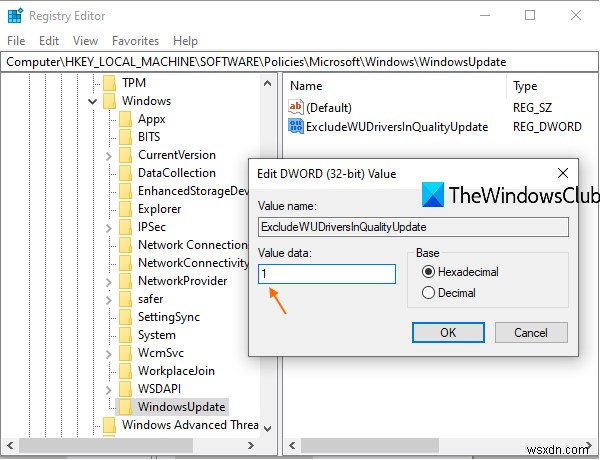 그룹 정책 및 레지스트리 편집기로 Windows 10 품질 업데이트에서 드라이버 자동 설치 차단하는 방법