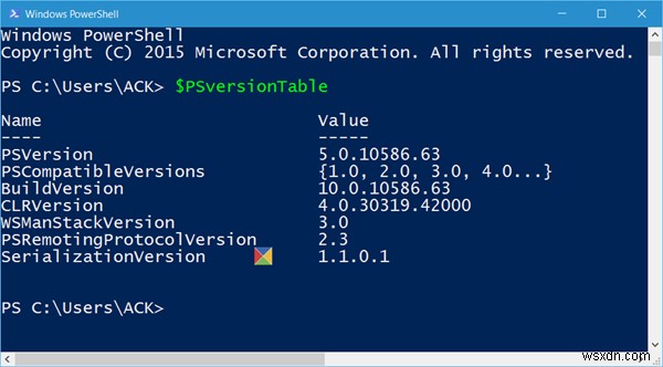 Windows 11/10에서 PowerShell 버전 확인하는 방법