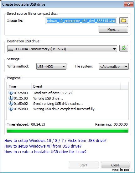 Windows에서 CMD 또는 무료 소프트웨어로 부팅 가능한 USB 드라이브 만드는 방법