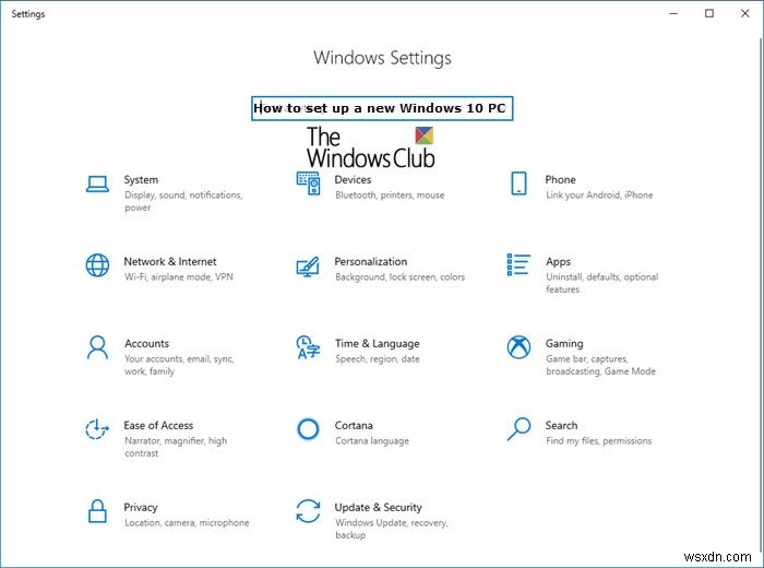새 Windows 11/10 PC 설정 및 구성 완벽 가이드