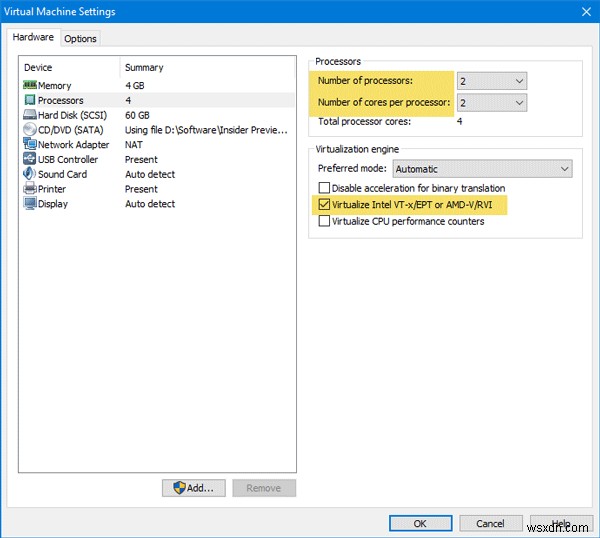 VMware Workstation 가상머신에서 Windows 샌드박스 활성화하는 방법