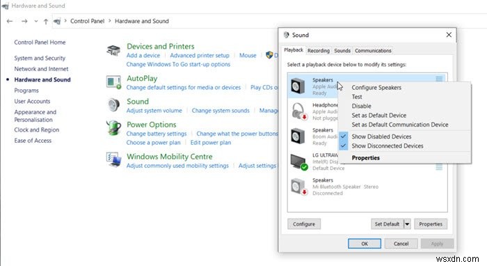 Windows 11/10에서 HDMI 재생 장치가 표시되지 않을 때 해결 방법