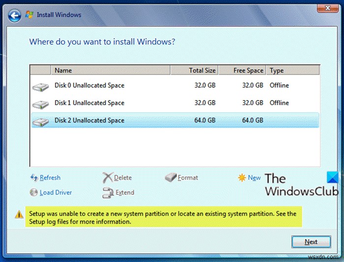 Windows 설치 오류  새 시스템 파티션을 만들거나 기존 시스템 파티션을 찾을 수 없습니다  해결 방법