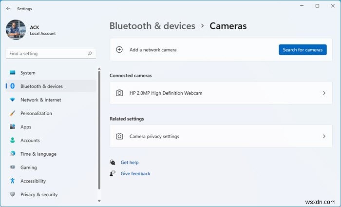 Windows 11/10에서 기본 웹캠을 변경하는 방법