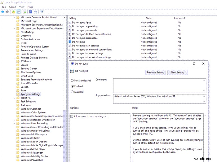 Windows 11/10에서 동기화 설정이 작동하지 않거나 회색으로 표시될 때 해결 방법
