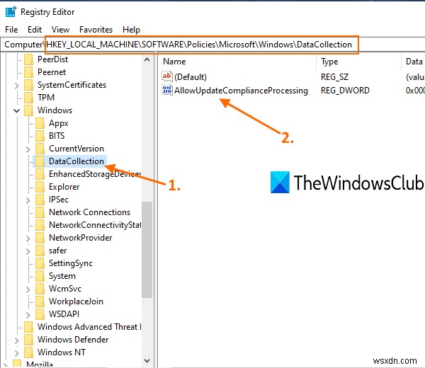 Windows 10에서 업데이트 준수(Update Compliance) 처리 활성화 또는 비활성화하는 방법