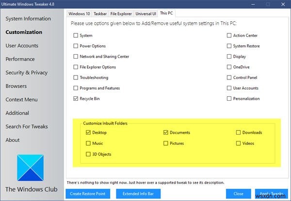 Windows 11/10 내 PC 에서 사용자 폴더를 숨기고 제거하는 방법