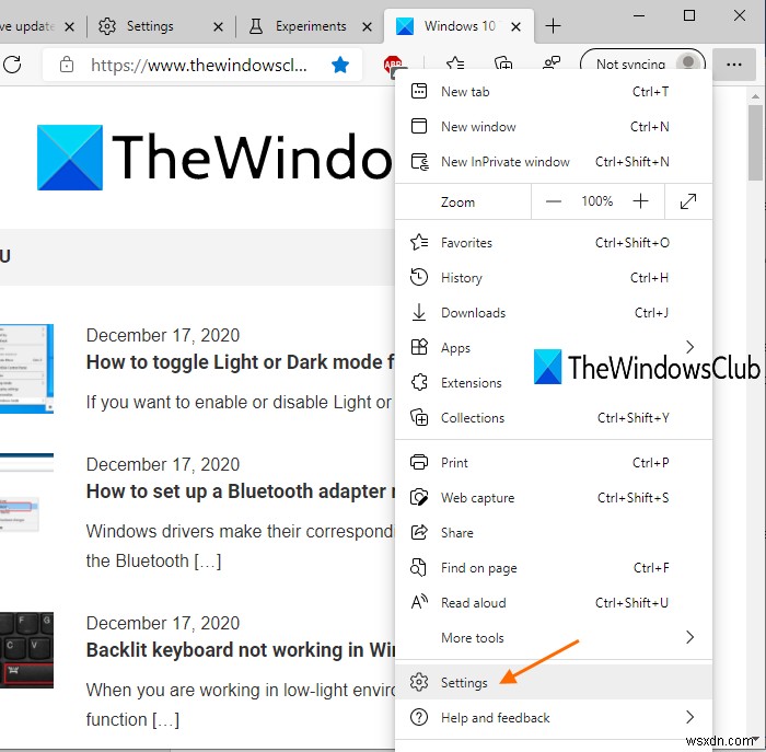 Microsoft Edge에서 강조 색상(액센트 컬러) 활성화하고 사용하는 방법