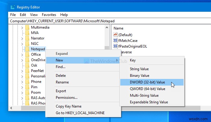 Windows 11/10 메모장 기본 문자 인코딩 변경 방법 (레지스트리 편집기)