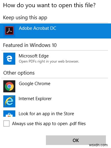 Windows 11/10에서  항상 이 앱을 사용하여 파일 열기  설정 취소 및 초기화 방법