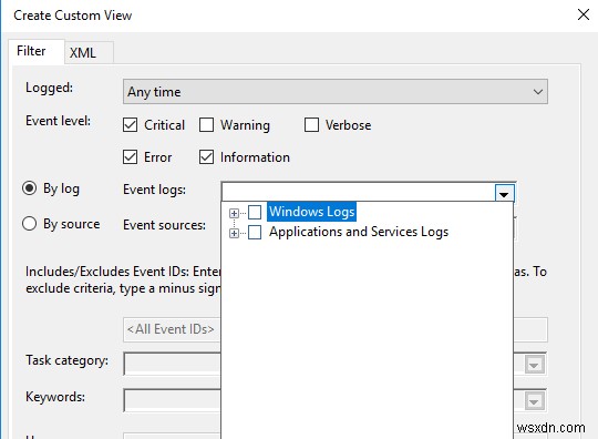 Windows 11/10 이벤트 뷰어에서 사용자 지정 보기 만드는 방법