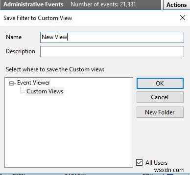 Windows 11/10 이벤트 뷰어에서 사용자 지정 보기 만드는 방법