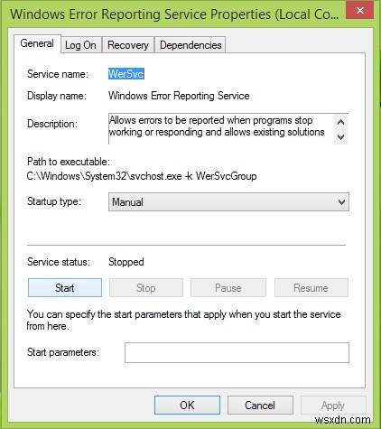 Windows 오류 보고 서비스 연결 오류 해결 방법