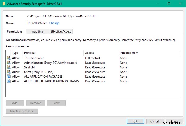 Windows 11/10에서 TrustedInstaller를 소유자로 복원하고 파일 권한을 기본값으로 되돌리는 방법