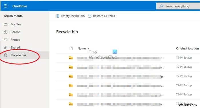 Windows 11/10에서 삭제된 OneDrive 파일을 복구하는 방법
