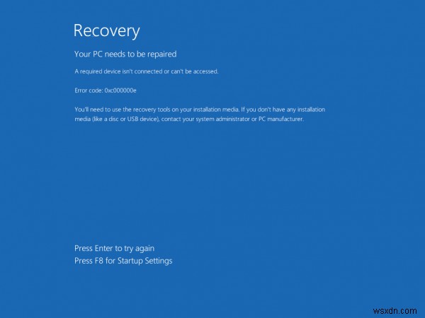 Windows 11/10 오류 0xc000000e PC를 복구해야 합니다 해결 방법 총정리