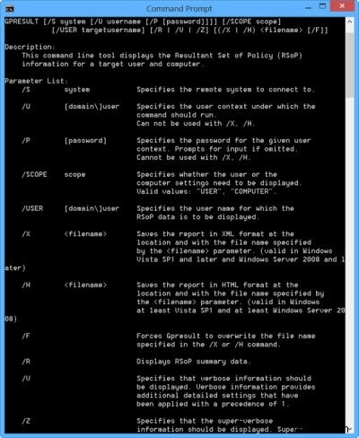 Windows 11/10에서 그룹 정책 결과 도구(GPResult.exe)로 정책 설정 확인하는 방법