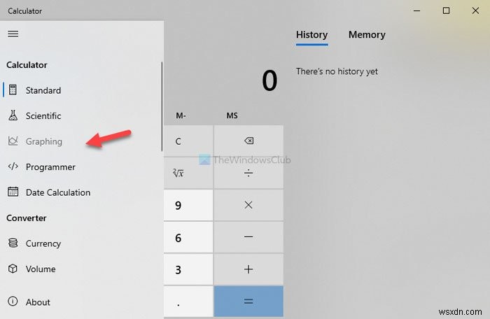 Windows 10 계산기에서 그래프 모드 비활성화하는 방법 (GPEDIT·REGEDIT)