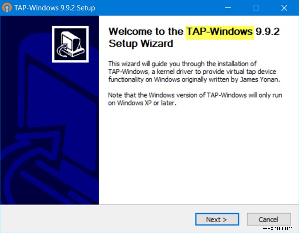  이 시스템에 설치된 TAP-Windows 어댑터가 없습니다  오류 해결 방법
