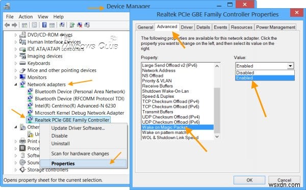 Windows 11/10에서 Wake-on-LAN(WOL) 활성화 및 설정하는 방법