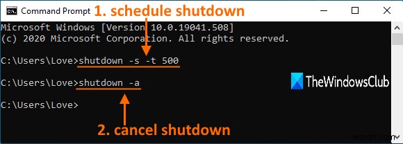 명령 프롬프트로 Windows 10 자동 종료 예약·취소하는 방법