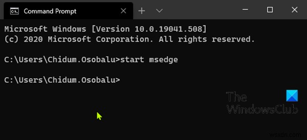 Windows 10에서 명령 프롬프트로 Edge 브라우저 실행하는 방법 총정리