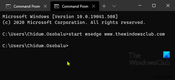 Windows 10에서 명령 프롬프트로 Edge 브라우저 실행하는 방법 총정리