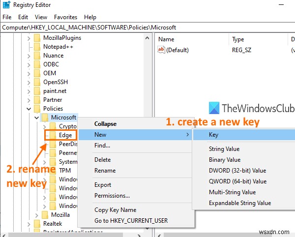 Windows 레지스트리 편집으로 Microsoft Edge 항상 InPrivate 모드로 시작하는 방법
