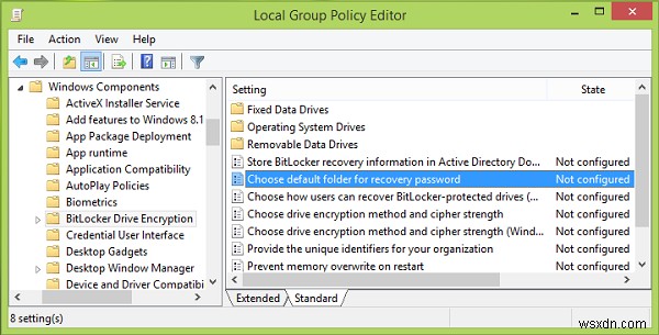 Windows 11/10에서 BitLocker 복구 키 기본 저장 위치 변경 방법
