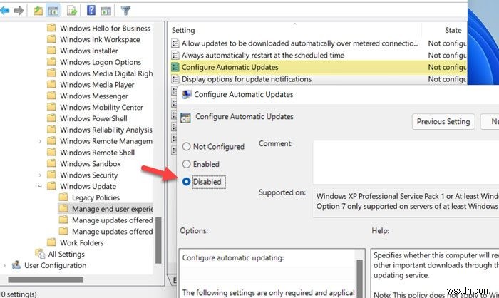 Windows 11/10 업그레이드 파일 자동 다운로드 중지 방법