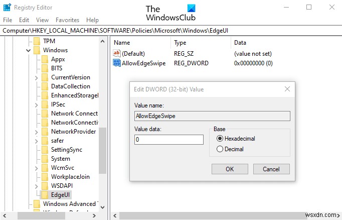 Windows 10에서 화면 가장자리 스와이프 비활성화하는 방법