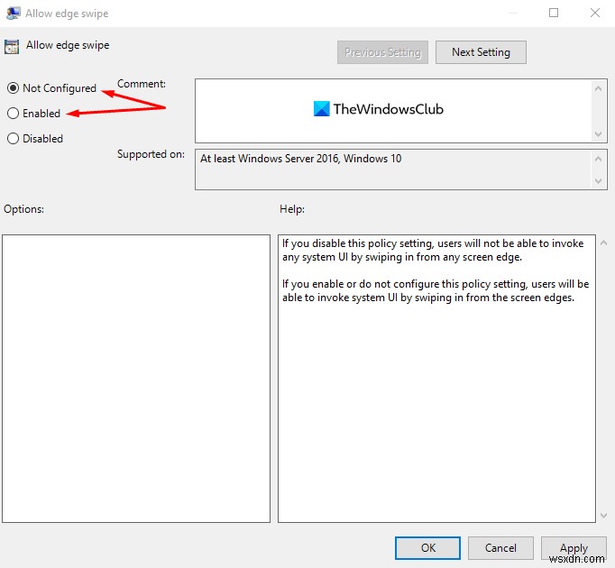 Windows 10에서 화면 가장자리 스와이프 비활성화하는 방법