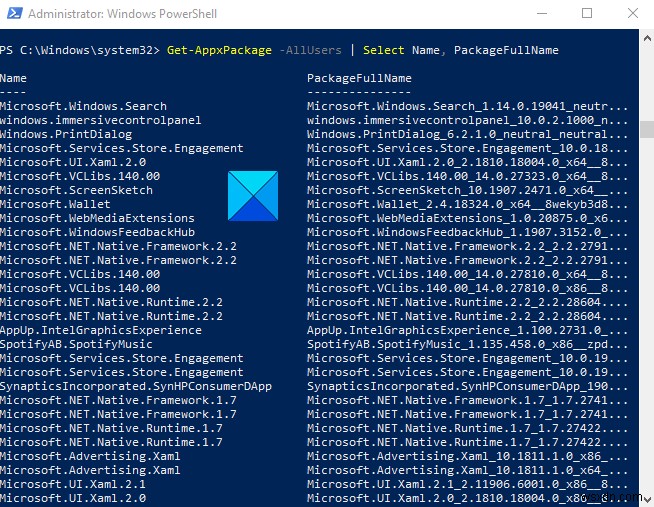 Windows 10에서 PowerShell로 설치된 프로그램 목록 확인하는 방법