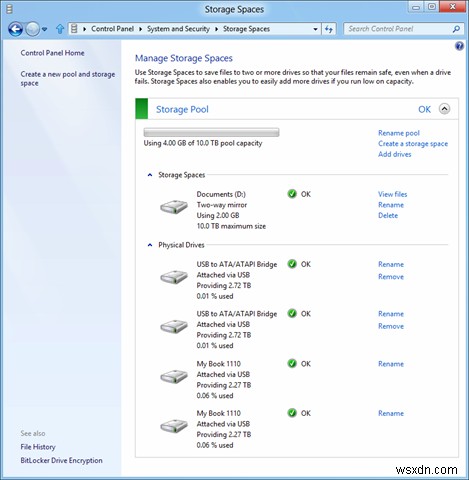 Windows 11/10에서 저장소 공간(Storage Spaces) 설정하고 활용하는 방법